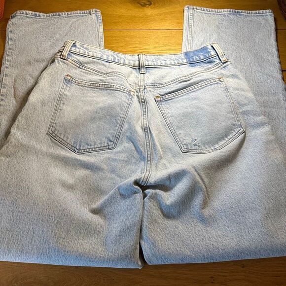 Abercrombie & Fitch 90s relaxed Jean high rise light wash 16L/33 - Picture 11 of 12